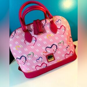 **SOLD***Dooney & Bourke pink hearts crossbody/handbag purse
